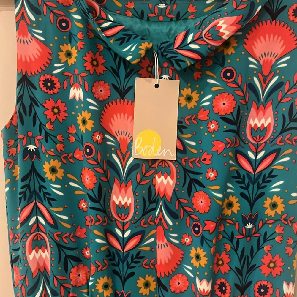 Boden “Carnival Print” Clarissa Jumpsuit, Size 4 - Picture 7 of 8